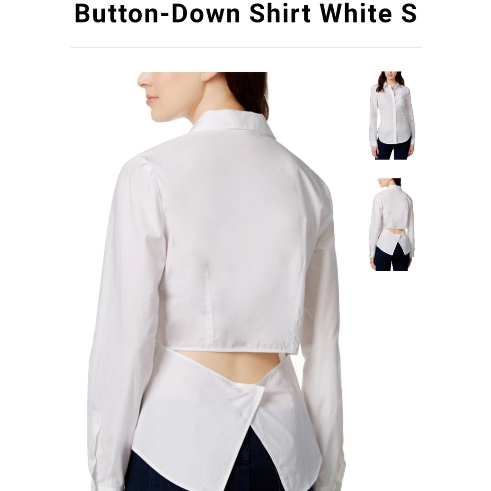 Rachel Roy open back detail white shirt